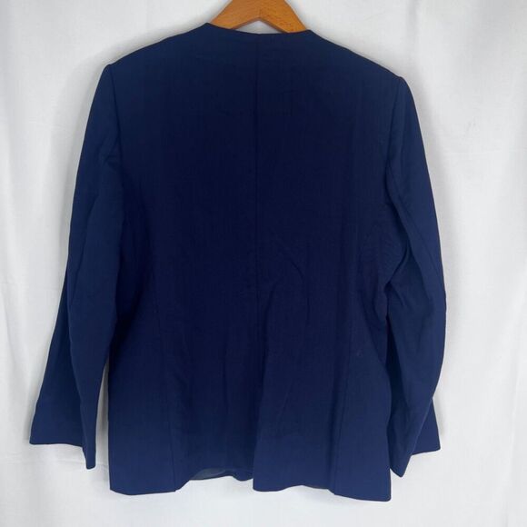 Ali Miles Petites Vintage Navy Blue Gold Button Captains Blazer Size 10 - Picture 2 of 10